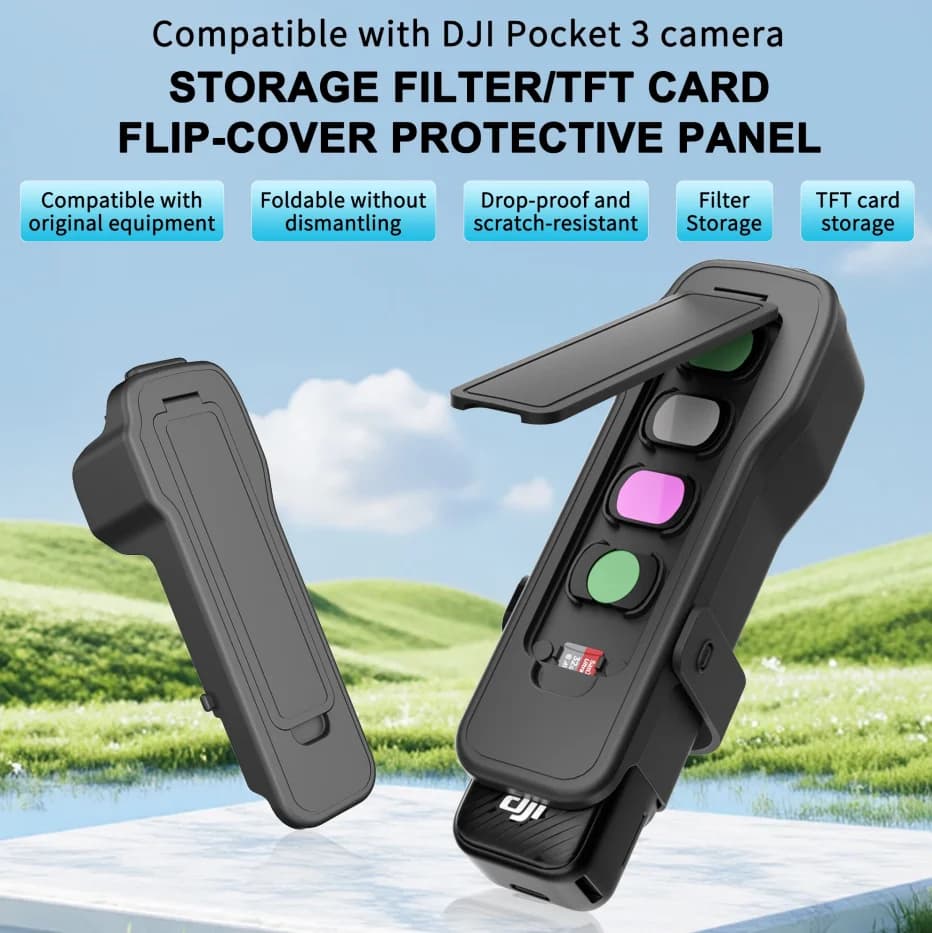 Accessories Kit for DJI Osmo Pocket 3 Case Magnetic Bracket Desktop Base Mount Selfie Stick Tripod Glass Screen Protector - 4