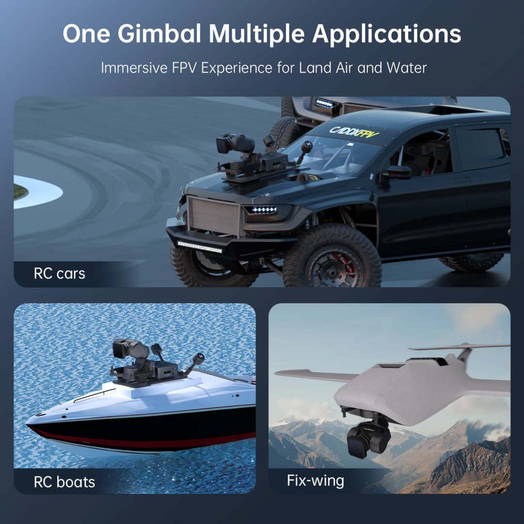 جيمبال Caddx للكاميرا GM1 GM2 GM3 رأس جيمبال FPV لتتبع Walksnail  مجموعة Avatar HD Pro Gyroflow لقطع غيار سيارات وطائرات RC FPV - 6