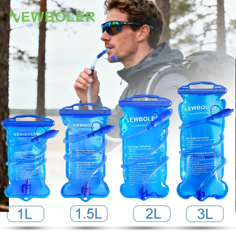 NEWBOLER Water Bag Reservoir Water Replenishment Bag Storage Bag without Bisphenol  1L 1.5L 2L 3L Running Sports Tank Backpack