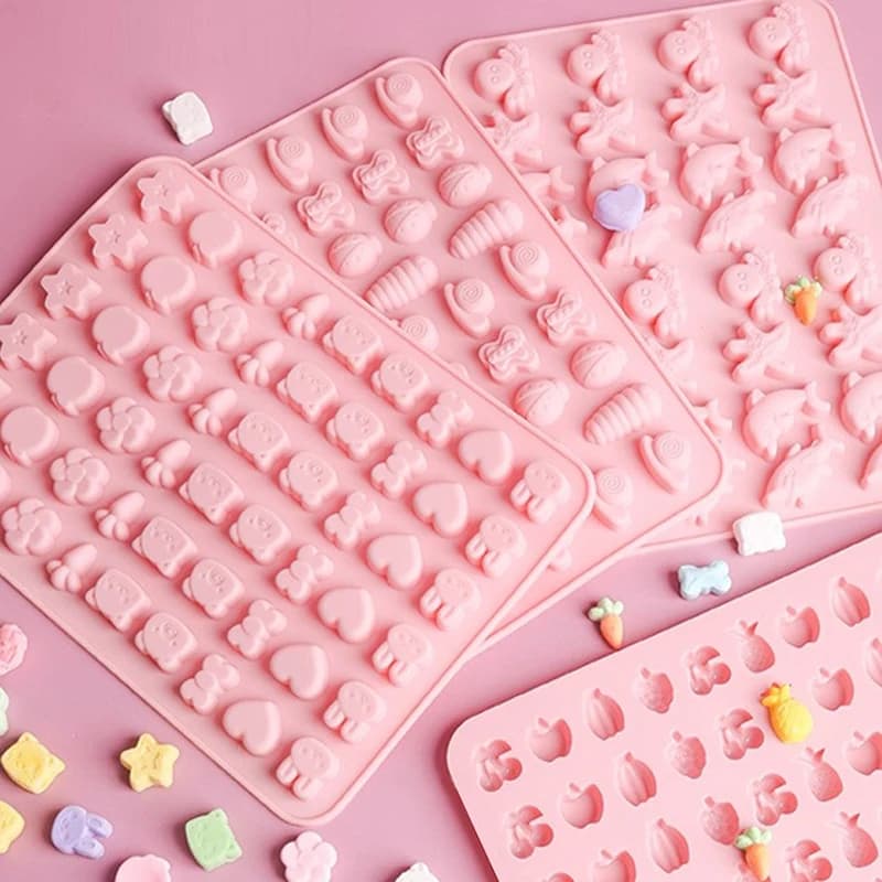 قالب شوكولاتة من السيليكون على شكل فاكهة وحيوانات أرنب سمك فدج حلوى جيلي قالب قلب هندسي ديكور كعك صينية ثلج هدايا - 3