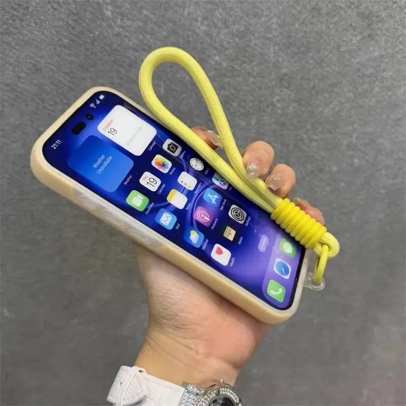 حافظة مغناطيسية بحبل متباين من Magsafe لهاتف آيفون 17/16/15 Pro Max و14 Plus و11/12/13 مع غطاء غير لامع لليد الهوائية - 5