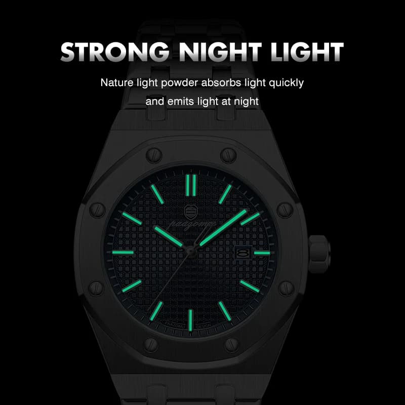PAAZOMU Luxury Square Man Quartz Watch Waterproof Luminous Date Men's Watch High Quality Stainless Steel Business Men Watches - 4
