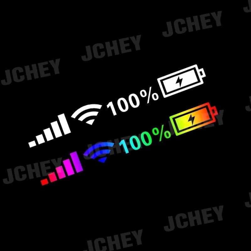 Car Windshield Stickers Signal WiFi Power Reflective Sticker On Car Personality Stickers Automobile Exterior Trim Accessories - 2