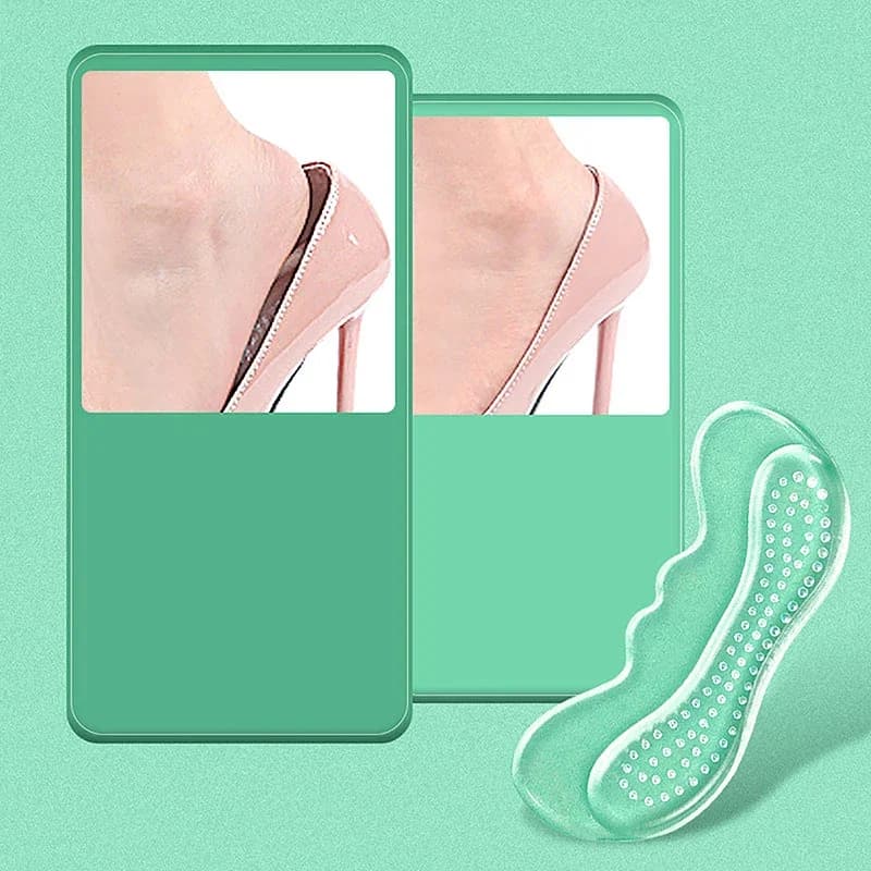 10 أزواج من ملصقات الكعب المصنوعة من جل السيليكون غير المرئية لتخفيف الآلام، واقيات الكعب اللاصقة للعناية بالقدم - 2