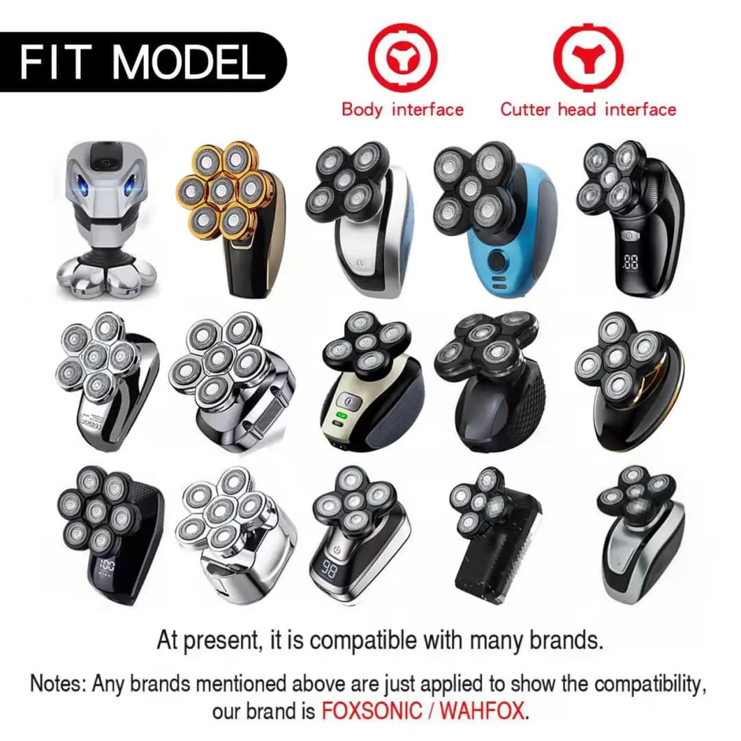 شفرة عالية الجودة 3/4/5/6/7/8/9D رأس عائم مقاوم للماء من الفولاذ المقاوم للصدأ ماكينة حلاقة كهربائية للرجال شفرة استبدال - 5