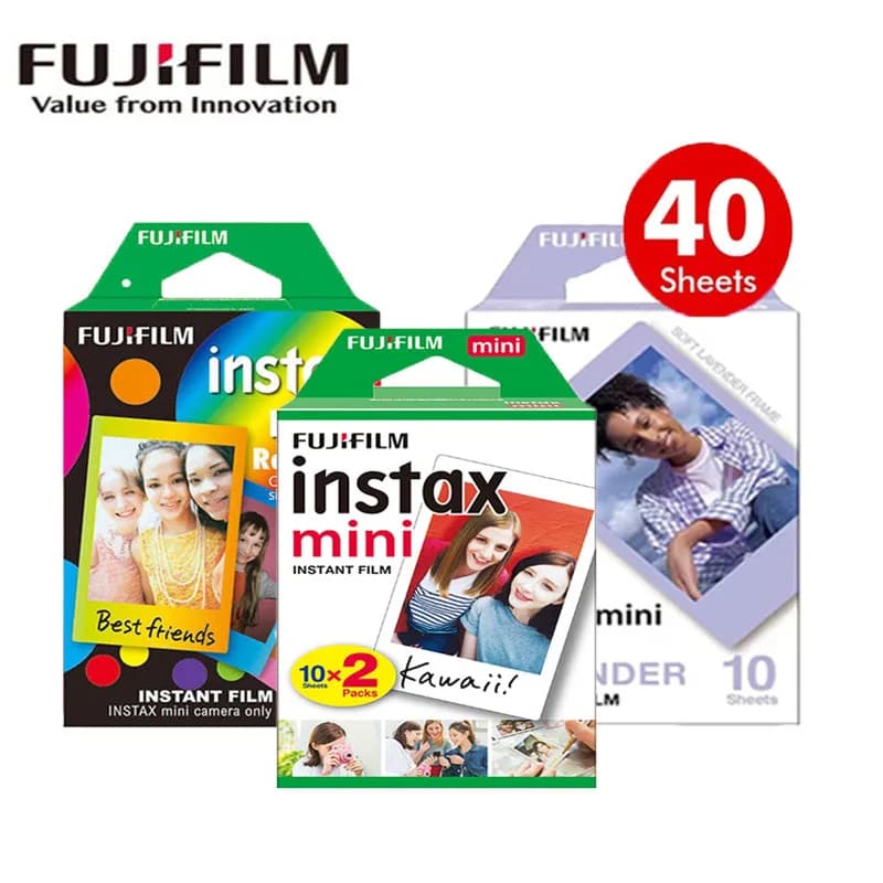 Fujifilm Rainbow Films Instax Mini Film 10-50Sheets Photo Paper For Fujifilm Instant Camera Mini 13 41 EVO 12 9 SE Link+ Printer - 2