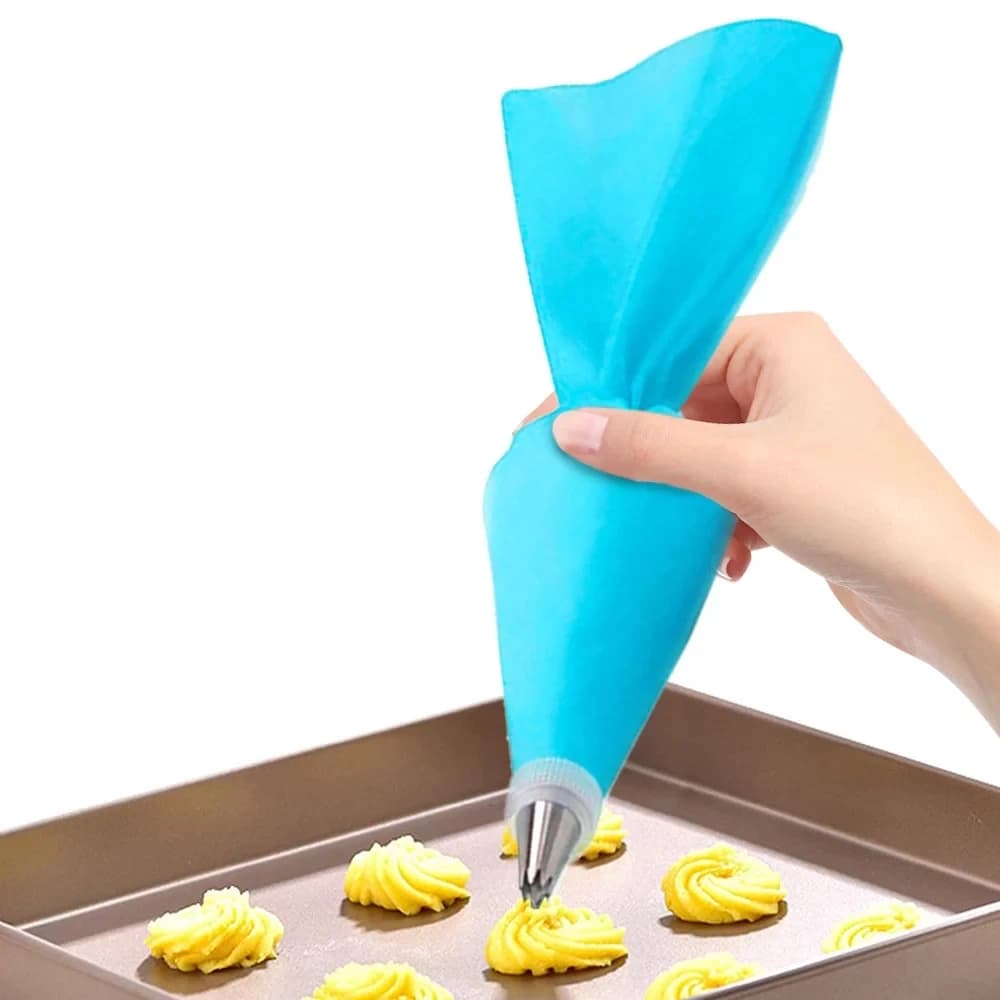 Good 26/8pcs Silicone Pastry Bag Kitchen DIY Icing Piping Cream Reusable Pastry Bag With 24 Nozzle Sets Cake Decorating Tools - 2