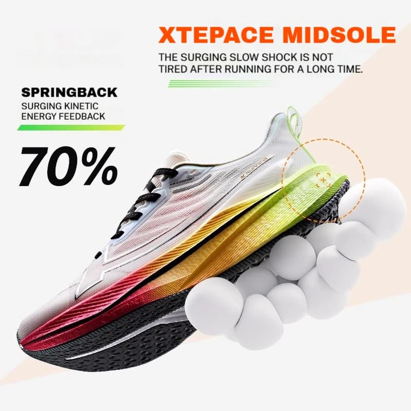 Xtep Men's Running Shoes 2000km 3.0 2025 Spring Lightweight Cushioned Wear-Resistant Training Jogging Sneakers 875119110032 - 3