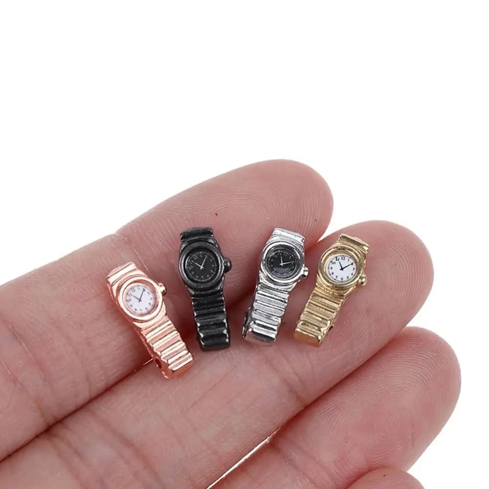 1:12 Dollhouse Miniature Wrist Watch Play Doll House Miniaturas Home Decor Accessories Toy Pretend Play Toy