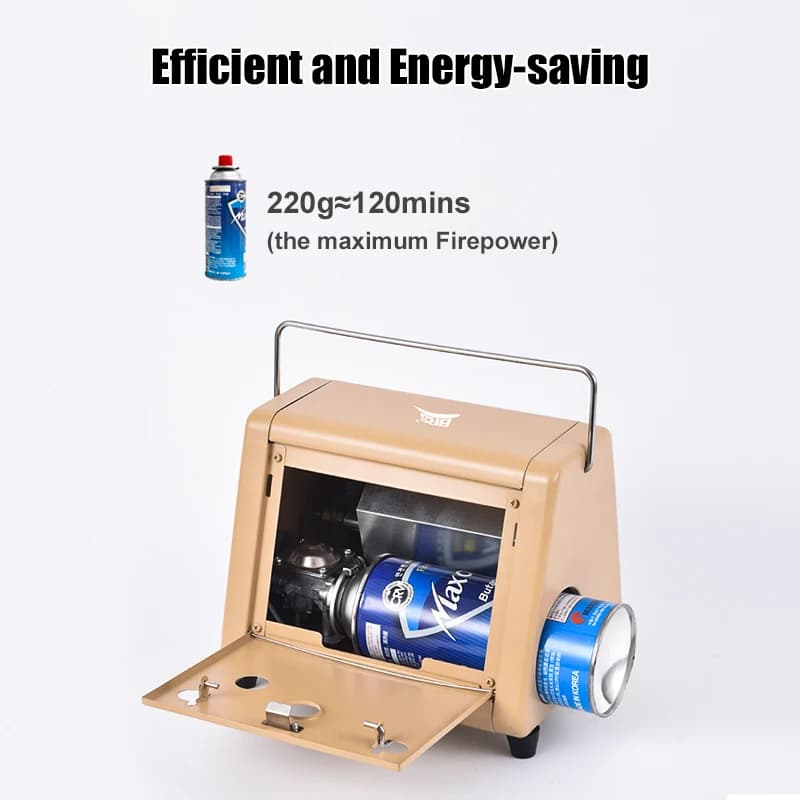 BRS-H23 Portable Tent Heater 1500W Outdoor Space Butane Heater with Control Valve Infrared Ray Patio Heater for Camping Winter - 5