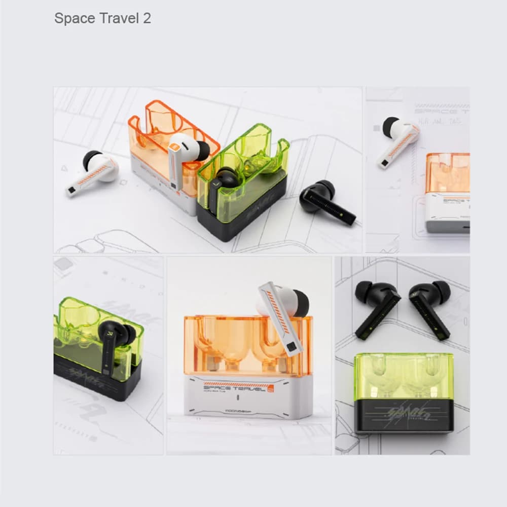 سماعات أذن Moondrop SPACETRAVEL2 TWS بلوتوث 6.0 مع إلغاء الضوضاء IEMs سماعات لاسلكية حقيقية عازل للضوضاء للأنشطة الرياضية - 3