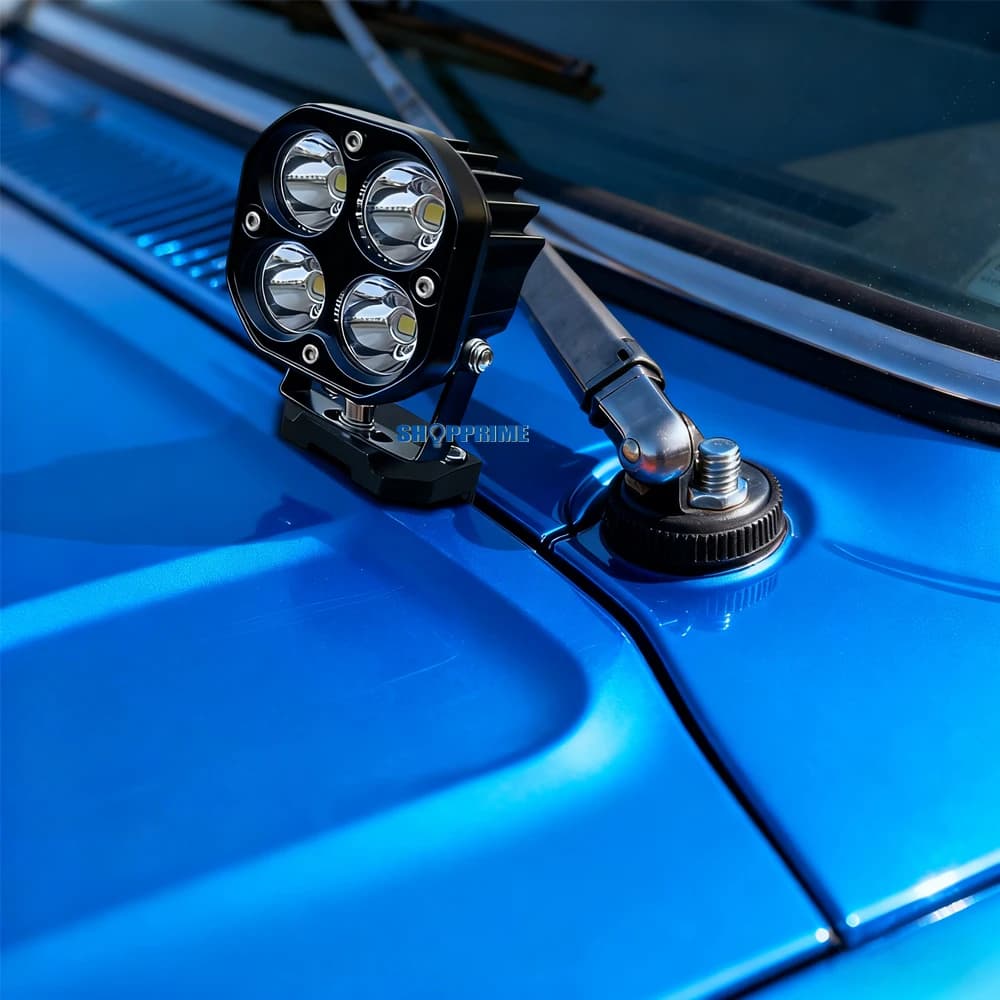 قاعدة إضاءة بقعة عالمية للسيارة حامل تثبيت مشبك تثبيت غطاء المحرك حامل إضاءة عمل LED مشبك تثبيت شريط إكسسوارات للطرق الوعرة 4x4 - 2