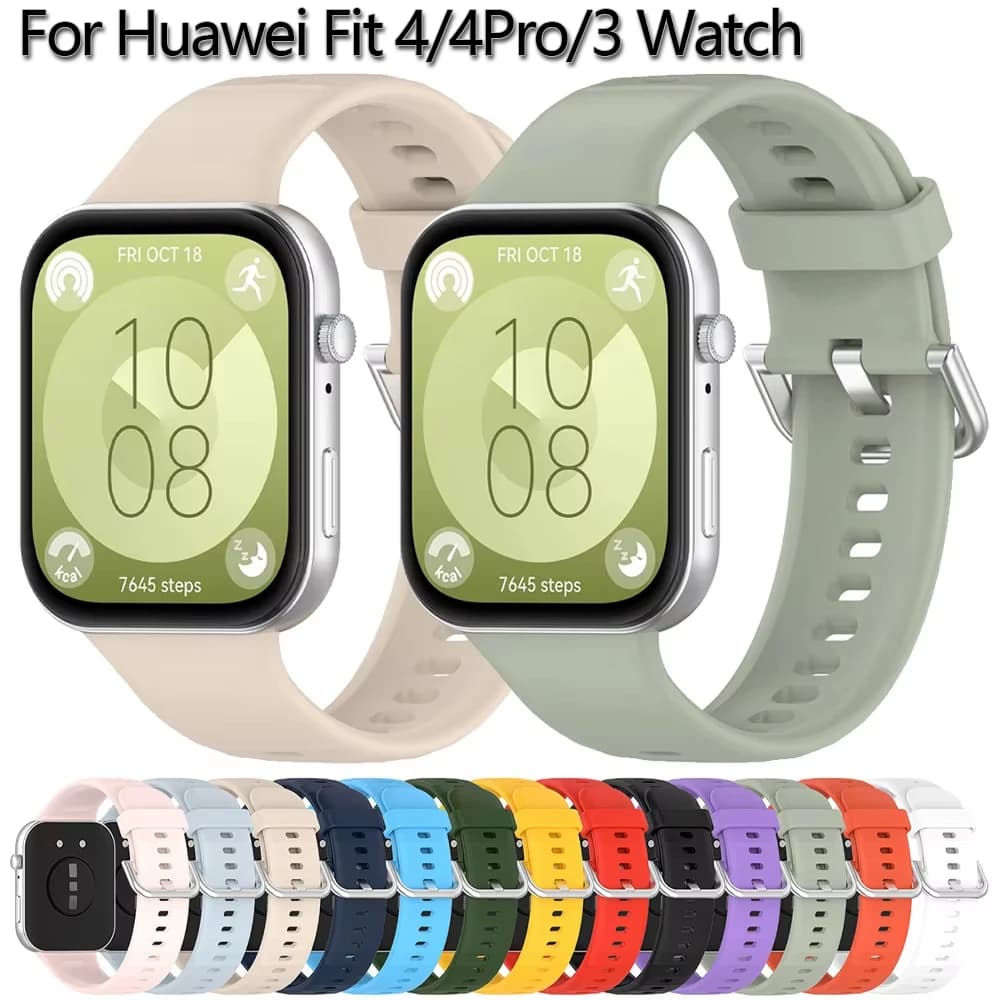 حزام سيليكون أصلي لساعة Huawei Watch Fit 4 سوار معصم رياضي استبدال إكسسوارات حزام Fit3