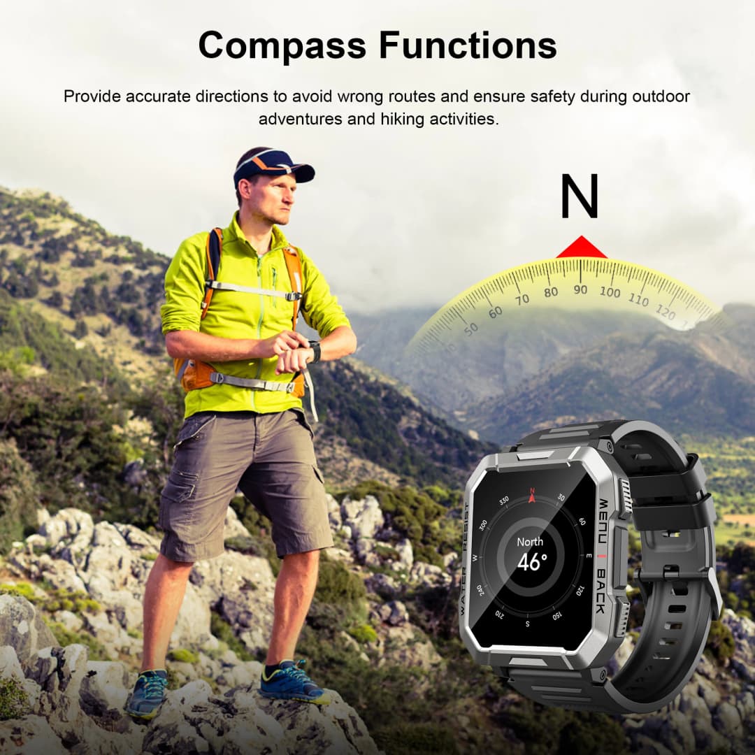 Blackview W60 2024 New Smartwatch 2.01'' HD Display TFT Rugged Smart Watch for Outdoor With Emergency Lighting Bluetooth Calling - 6