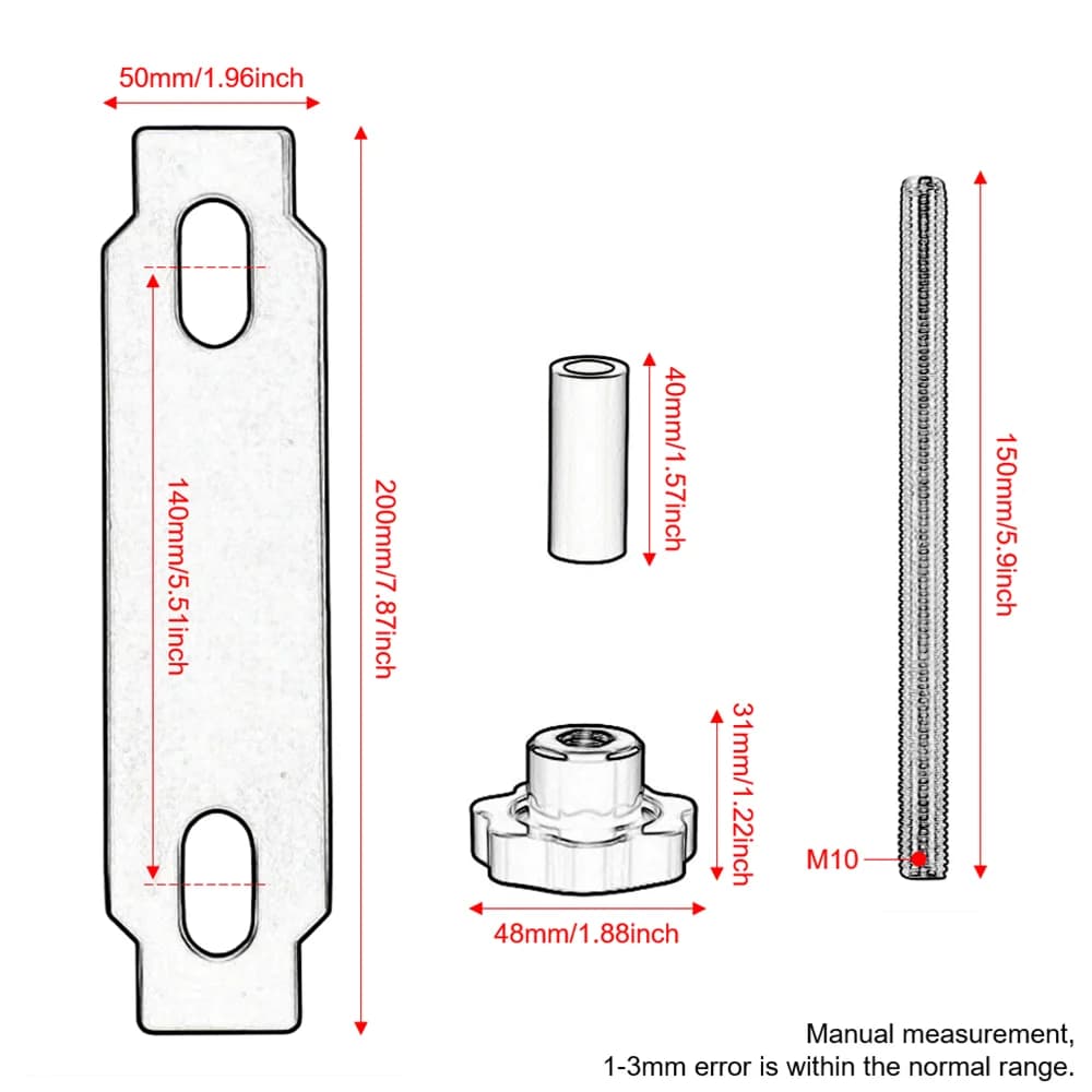 1Set Traction Board KIT, Easy-To-Install Recovery Board Mount, Safety Traction Board Mount, Fit For 4.72"-6.69" Hole Spacing - 3