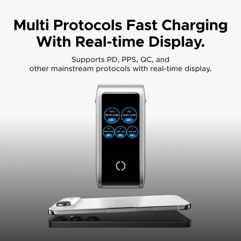 UGREEN 100W GaN Charger With Smart Display QC4.0 PD 3.0 USB C Charger For MacbookPro Laptop iPhone 17 16 Pro iPad Tablet Samsung - 2
