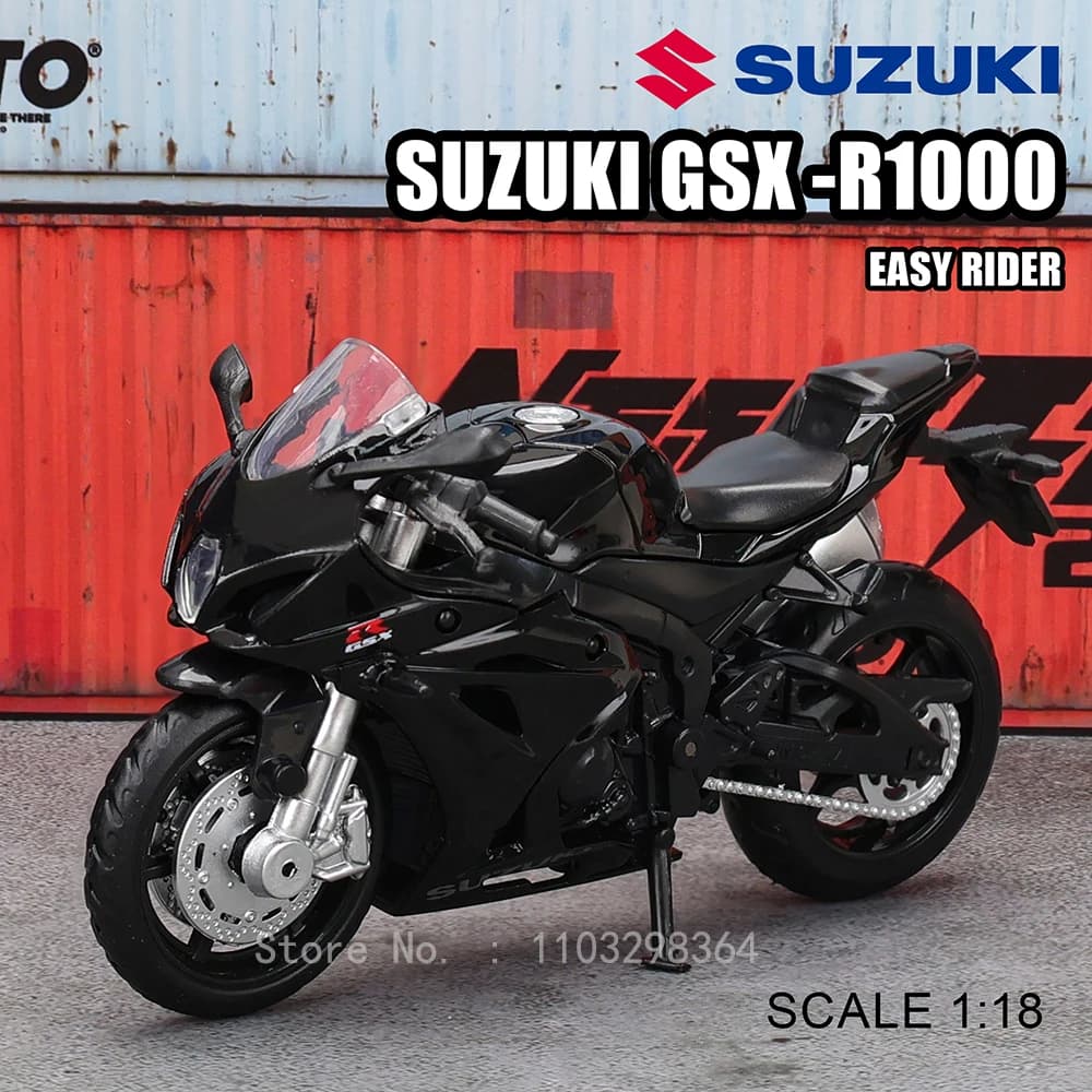نموذج دراجة نارية كلاسيكية MSZ 1:18 Suzuki GSX-R1000 YAMAHA YZF-R1 هدية لعبة من سبائك الزنك - 4