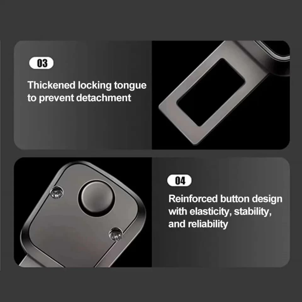 Car Seat Belt Extension Shoulder Strap Extension Button Suitable for Interior Accessories of Tesla Porsche Mercedes Benz Cars - 4