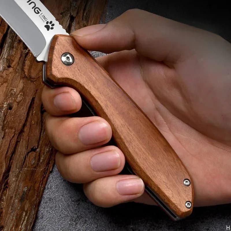 BAKULI-Camping Pocket Knife Outdoor Portable Straight Knife, Outdoor Multi-Purpose High Hardness Fruit Knife - 4