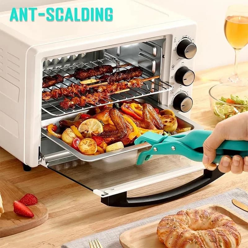 Anti-Scald Hot Plate Gripper Bowl Dish Clips Cooking Clamp Holder Silicone Anti Slip Tongs For Kitchen Dish Bowls Plates - 3