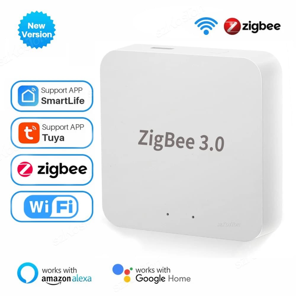 مركز بوابة Tuya Zigbee 3.0 جسر لاسلكي للمنزل الذكي جهاز أتمتة بتحكم عن بعد عبر تطبيق Smart Life يعمل مع Alexa وGoogle