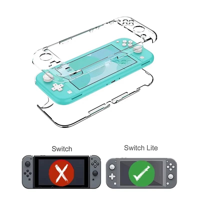 غطاء حماية كامل كريستالي مضاد للانزلاق لوحدة التحكم Switch Lite - ملحق أساسي لجهاز NS - 3
