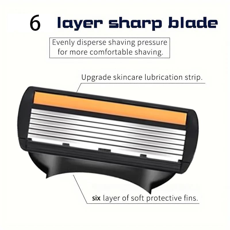 Razor Classic 6 Edge Safety Razor for Mens Shaving&Womens Hair Removal 27 Shaving Blades Manual Shaver safety razor - 5