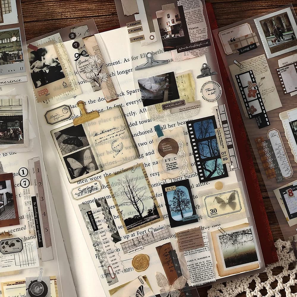 أشرطة لاصقة من البولي إيثيلين تيريفثالات بطول 2 متر وعرض 60 ملم بتصميم مجموعة شعر الأفلام الكلاسيكية لزخرفة الدفاتر والمواد المكتبية وتجميع القصاصات يدويًا - 6