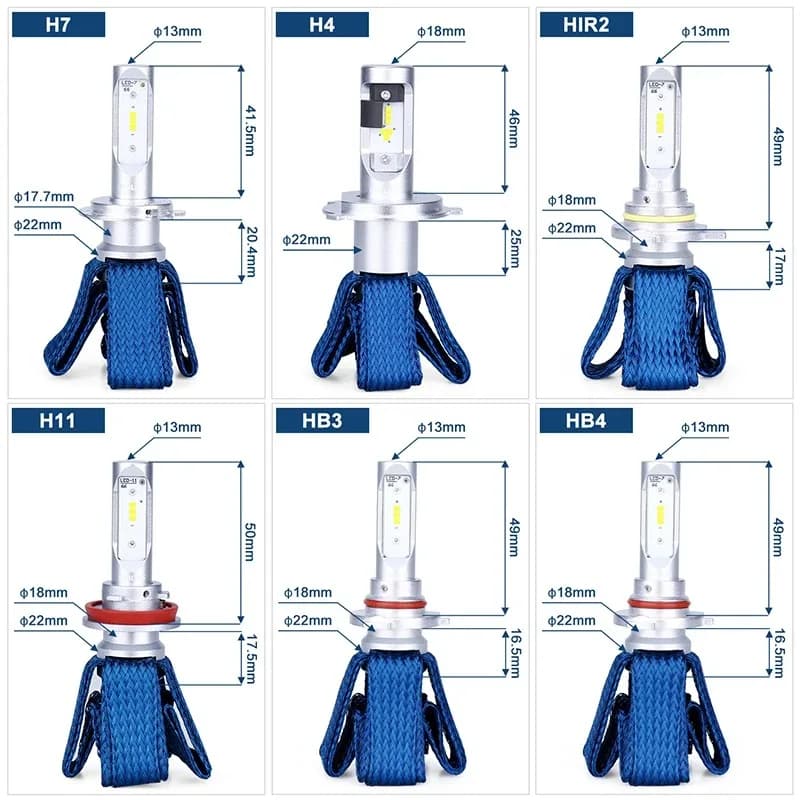 Philips Ultinon Essential LED Light H4 H7 HB3 HB4 H8 H11 H16 6000K White Lamp LED HIR2 9012 9005 9006 Auto Headlight,1Pair - 2