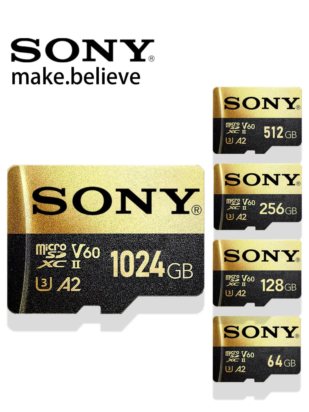 بطاقة ذاكرة Sony مايكرو TF SD 1024GB فئة 10 256GB 128GB 64GB U3 4K عالية السرعة - 5