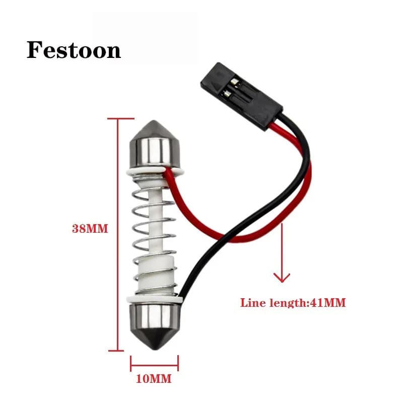 10Pcs T10 Ba9s T4w Festoon Connector Wire Cables For All Car Led Panel Dome Light Socket Harness Plugs Pin Adapter DC 12V - 4