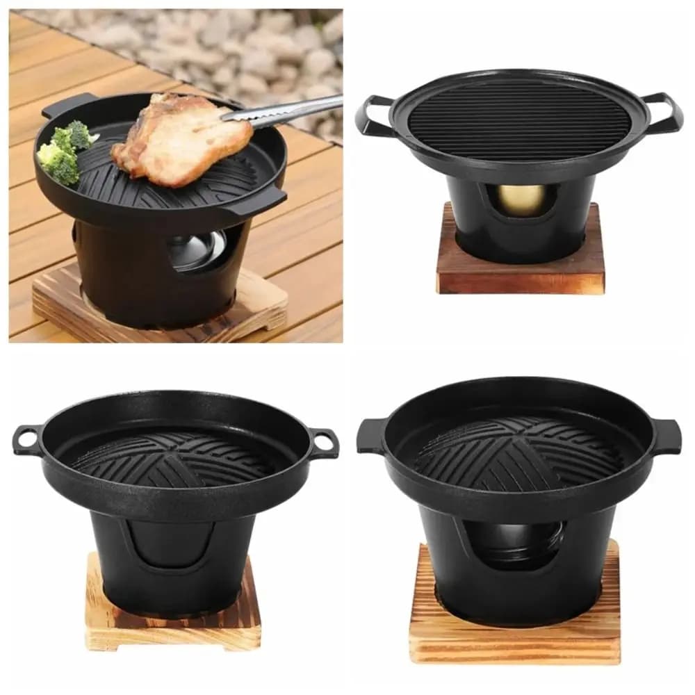 Detachable Japanese Alcohol Stove Korean Portable Non-stick Mini Barbecue Stove Barbecue Grill Camping - 4