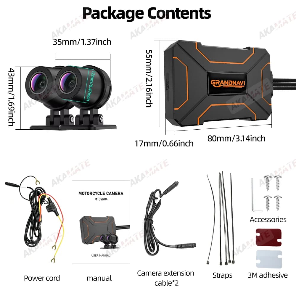2K Dual-lens HD Waterproof Motorcycle DVR with Front and Rear 140 Widely Angle Video Recording Dash Cam  WiFi for Motorcycles - 6