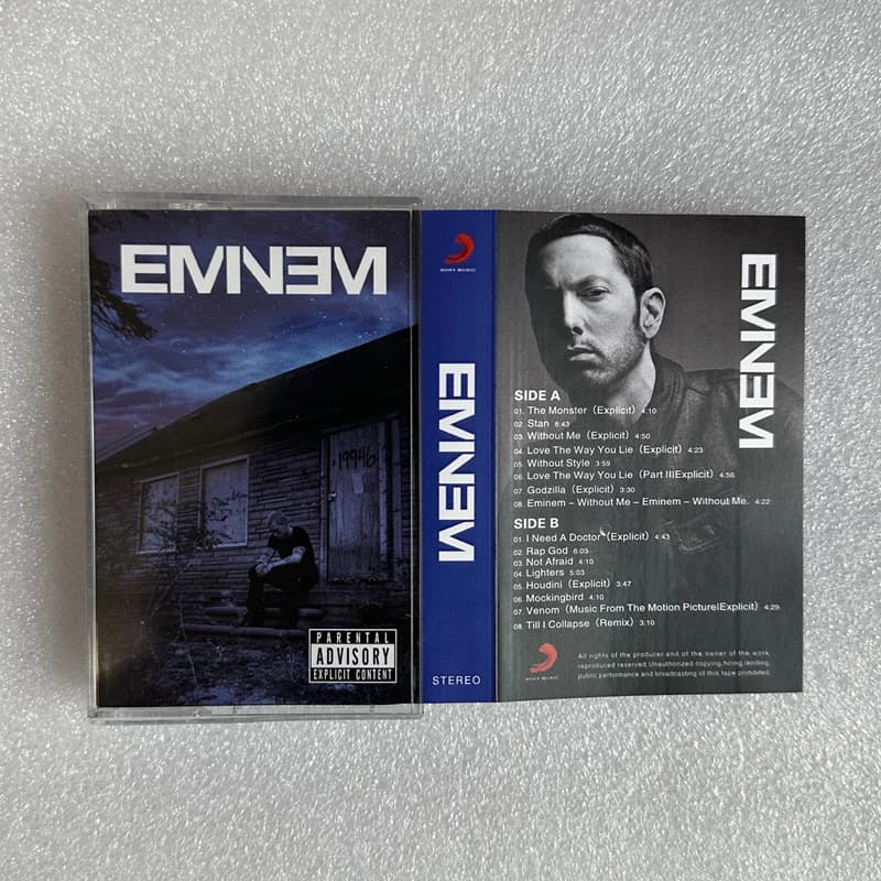 شريط موسيقى راب Eminem، ألبوم The Monster، Without Me، أشرطة كاسيت، أزياء تنكرية، مشغل، مسجل، صندوق موسيقى تصويرية، مجموعة موسيقى حفلات - 3