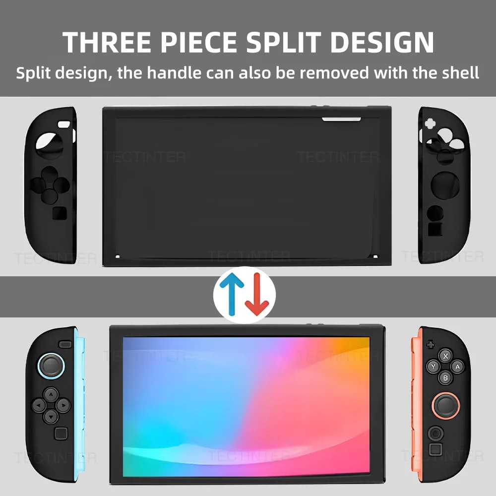 غطاء واقي من السيليكون للتحكم في عصا التحكم Nintendo Switch 2، غطاء كامل مقسم، غلاف واقي لأكسسوارات Switch 2 - 3