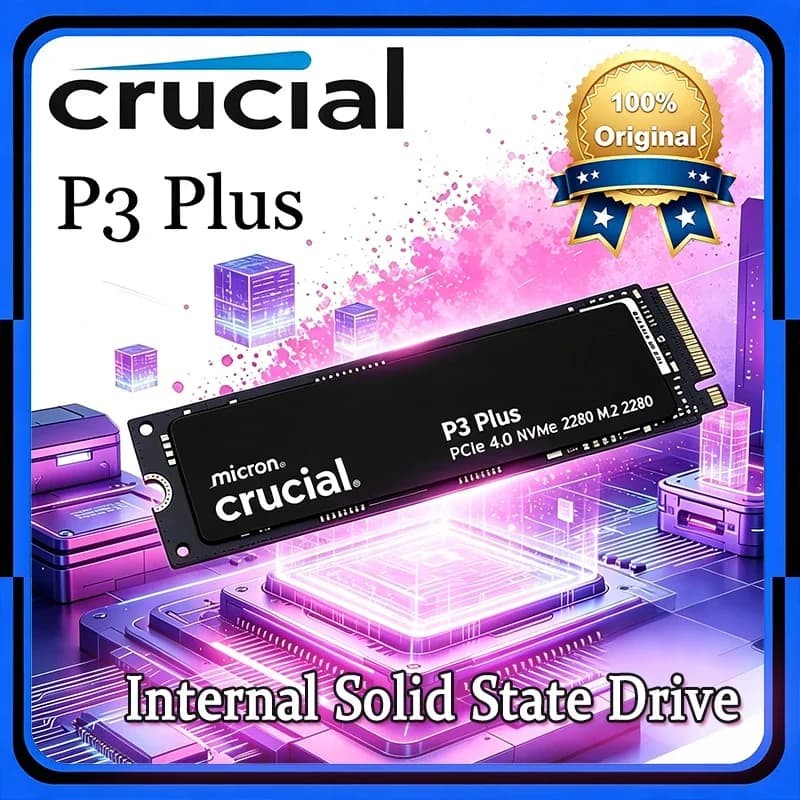 قرص صلب داخلي Crucial P3 Plus SSD بسعة 1 تيرا بايت و2 تيرا بايت PCIe Gen4 NVMe M.2 (حزمة OEM) وCrucial NVME 2280 P310 1TB SSD وCrucial T500