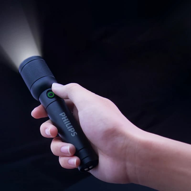 Philips 2pcs Strong Light Flashlight USB Rechargeable flashlight Lamp Portable Ultra Bright Long-range Outdoor Led flashlights - 5