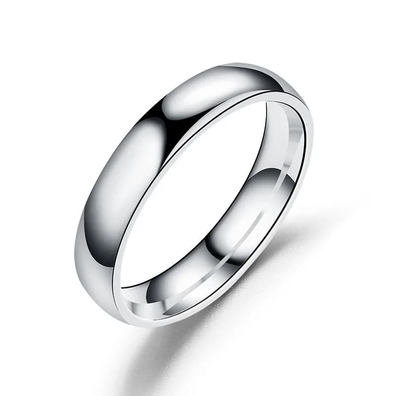 Simple 6mm Titanium Ring Women Men Prevent Allergy High Polished Wedding Rings Stainless Steel Couple Finger Jewelry Gifts - 5
