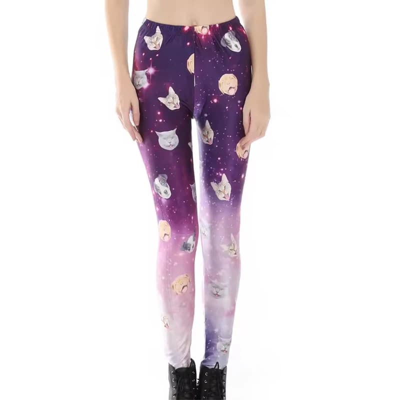 Autumn Fashion Women Galaxy Leggings Space Print Gym Pants Sport Black Milk Leggings  GL-01 - 4