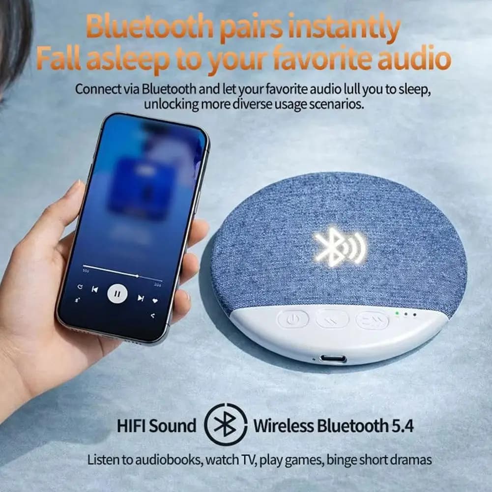 Bedroom Pillow Speaker For Sleeping Multi-functional Bluetooth Music Audio With White Noise Immersive Sleep Perfect GIft - 3