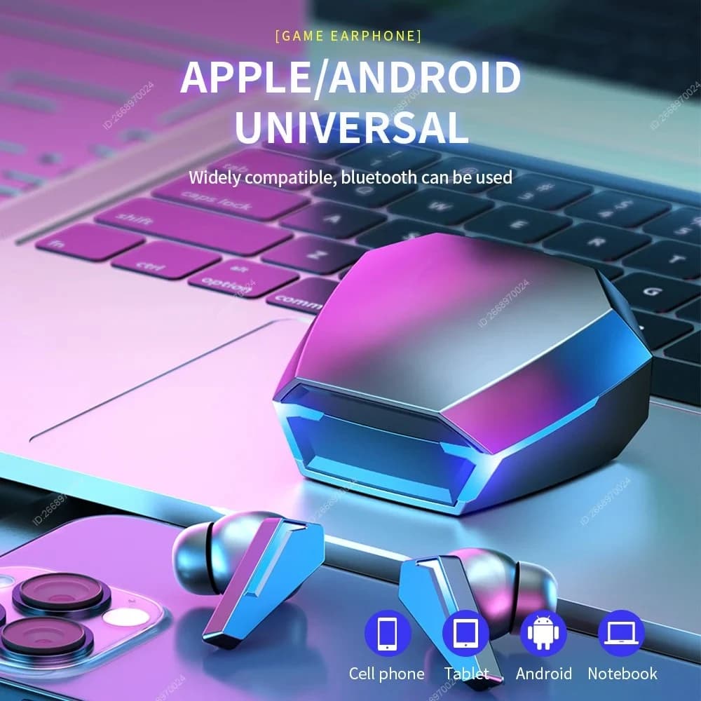 سماعات أذن بلوتوث للألعاب لاسلكية حقيقية TWS داخل الأذن مع ميكروفون سماعات رأس رياضية مقاومة للماء Hifi متوازنة للألعاب - 5