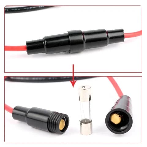 Cigarette Lighter USB Charger Socket Cable Wire Harness Connector Cord With 10A Fuse for Car Marine Motorcycle ATV RV Refit - 3