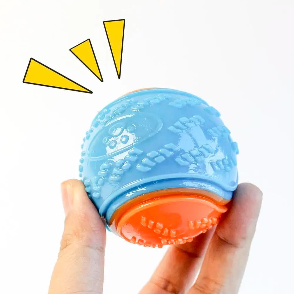Dog Chew Ball Toy Drinding Teeth Bite-resistant Silicone Ball Puppy Toy Squeaky Teeth Cleaning Training Dog Toy Supplies - 6