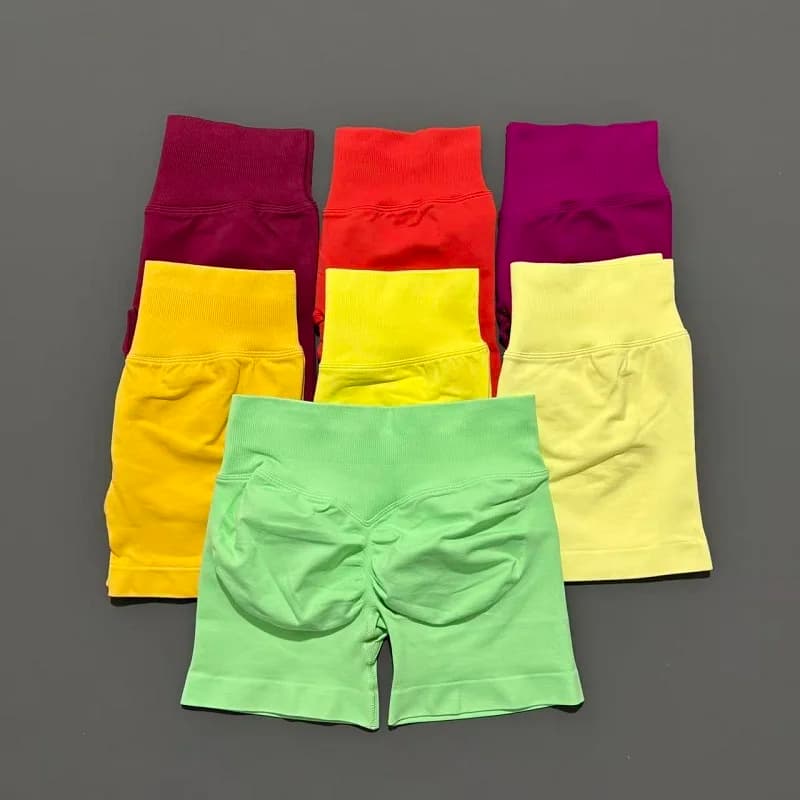 Women Gym Shorts Workout Scrunch Butt Seamless Leggings Seamless Yoga Leggings Bicycle Running Sportswear Fitness Sports Shorts - 2