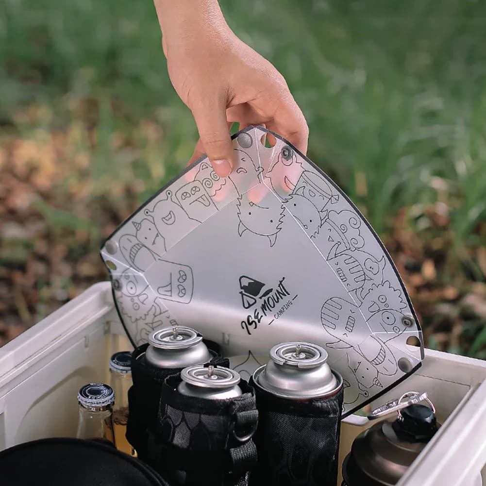 PP أواني الطعام القابلة للطي المحمولة مخيم طقم أطباق وعاء/كوب/لوحة/القهوة بالتنقيط تصفية قابلة للطي للتخييم التنزه السفر - 3