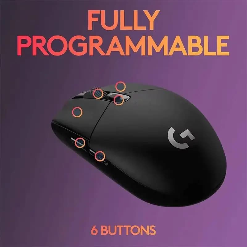 Logitech G305 Wireless Mouse, Gaming Esports Programmable Office Desktop Laptop Mouse, Computer Gaming 2.4G Ergonomic Mouse - 4