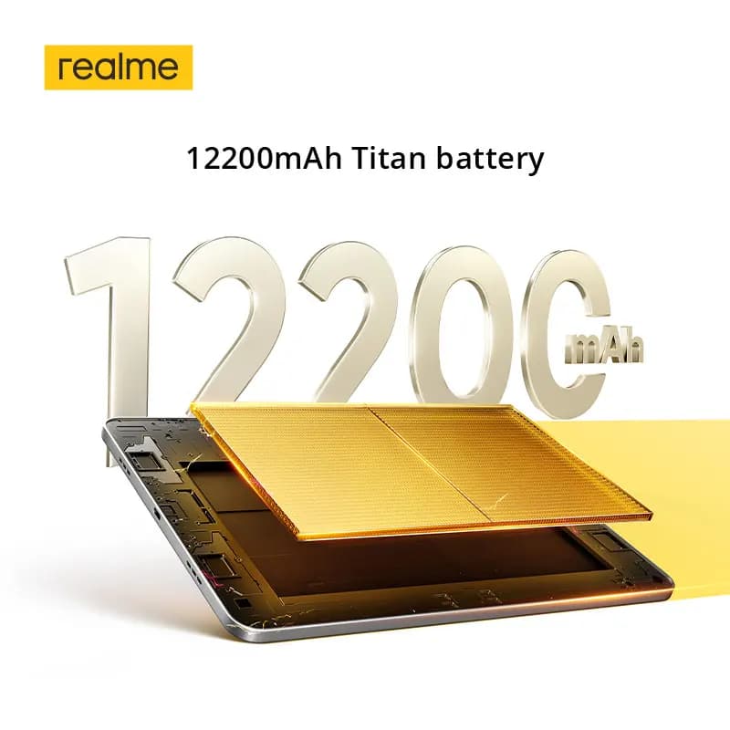 New Tablet realme Pad 3 5G 256GB 11.61" 120Hz LCD Display Dimensity 7300-Max Chipset 12200mAh Battery 45W Charge 2.8K Book-View - 3