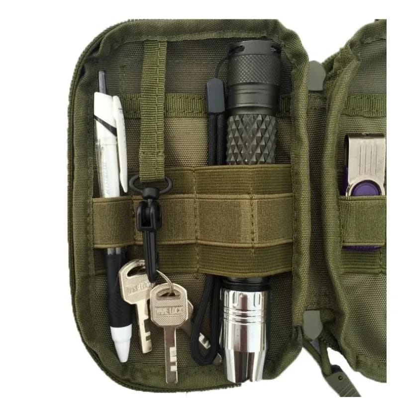 حقيبة خصر متوافقة مع نظام MOLLE، حقيبة متعددة الوظائف لتنظيم الأدوات الرياضية الخارجية، جراب هاتف للمشي والجري