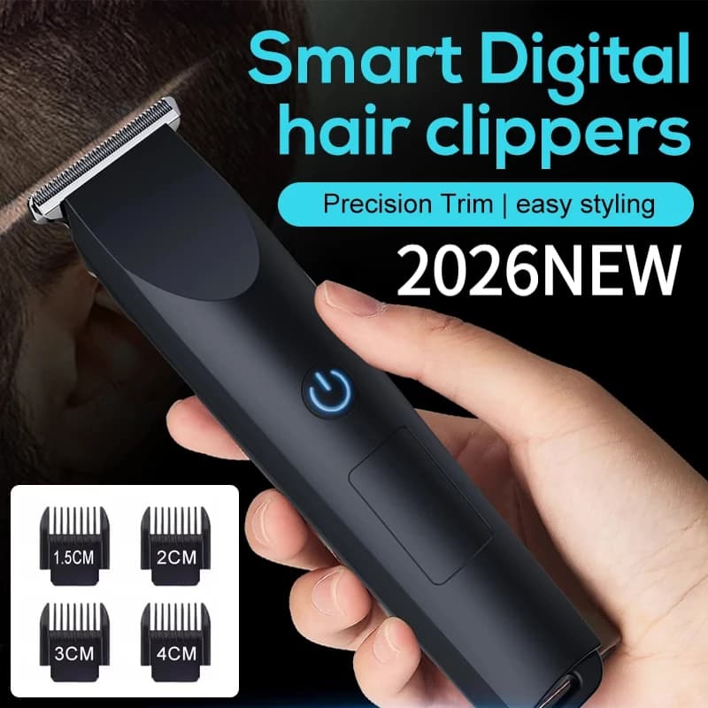 2026New Electric Hair Clipper Hair Trimmer for Men Body Groomer & Pubic Waterproof Hair Trimmer Replaceable Ceramic Blade - 5