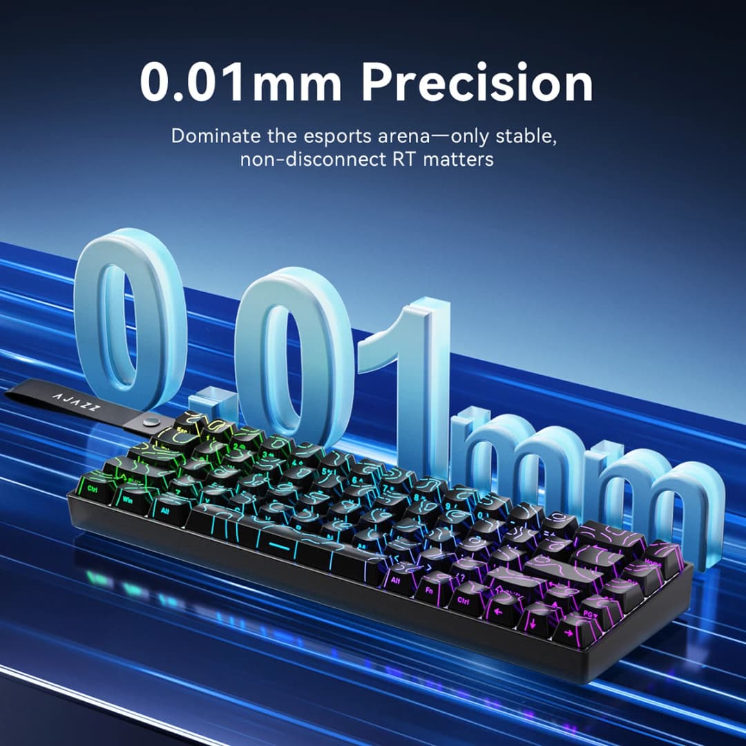 لوحة مفاتيح ميكانيكية AJAZZ AK680 V2/AK680 MAX بمفاتيح مغناطيسية، 60% استجابة سريعة 0.01 مم، 8K معدل استجابة، 68 مفتاحًا، لوحة مفاتيح ألعاب سلكية - 4